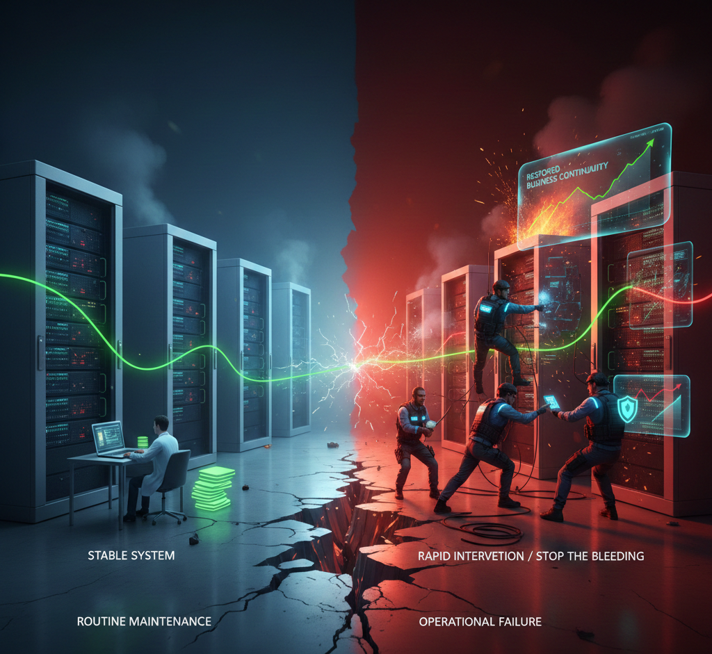 إنقاذ الإطلاق التشغيلي مقابل الدعم الفني: متى تحتاج إلى فريق تدخل سريع؟