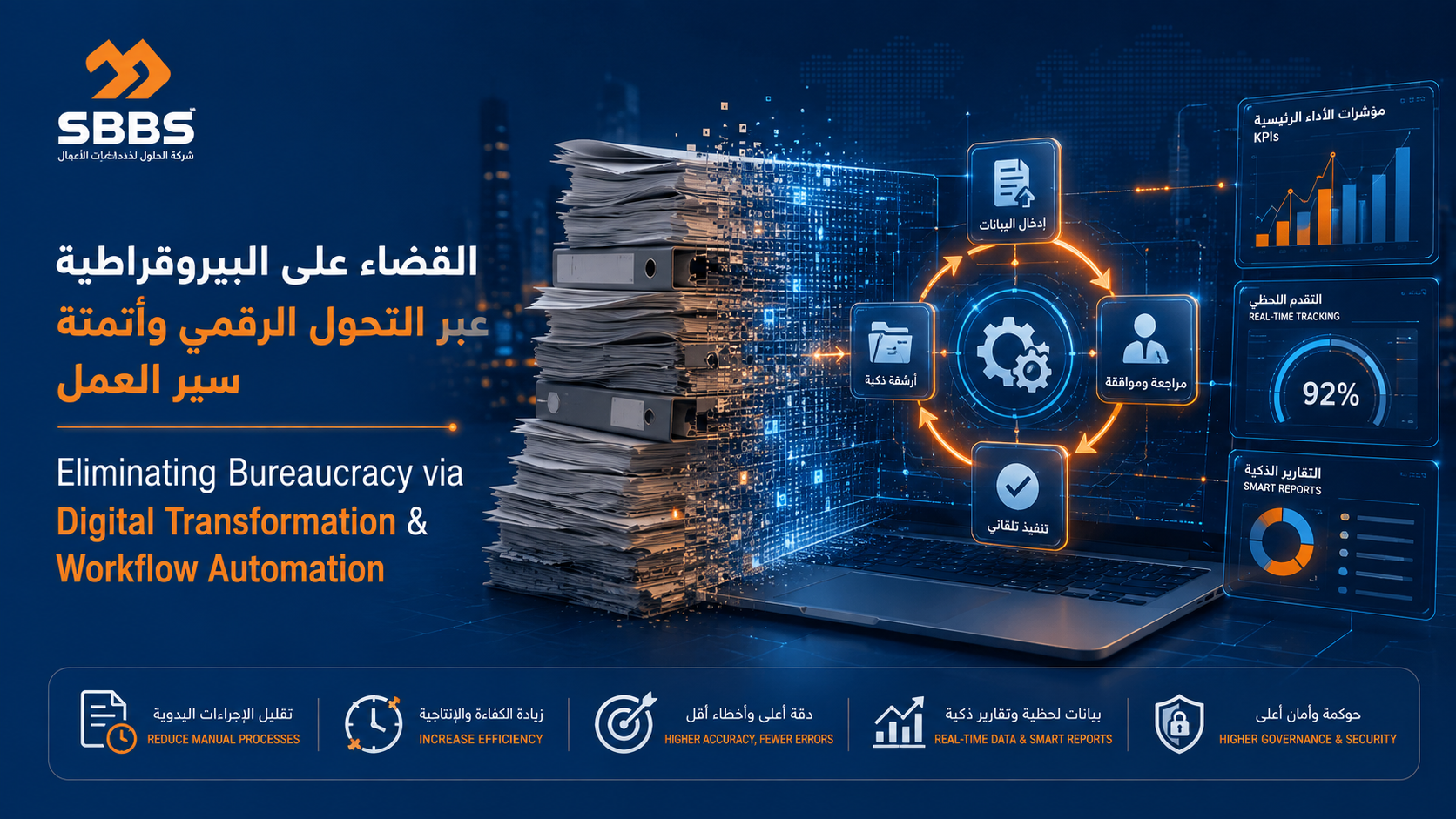 القضاء على البيروقراطية عبر التحول الرقمي وأتمتة سير العمل