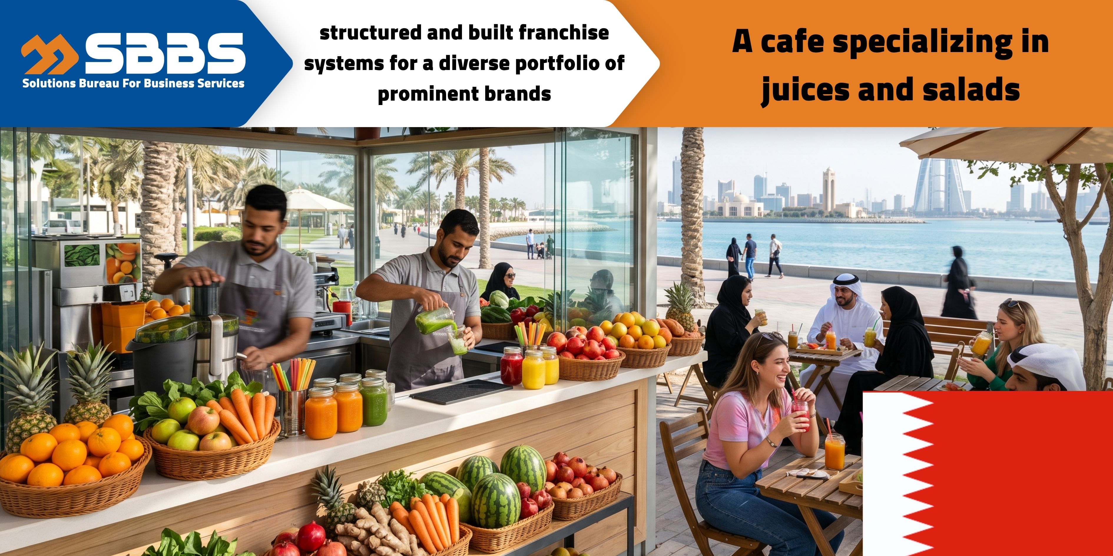 A fresh juice and salad bar (Bahrain)