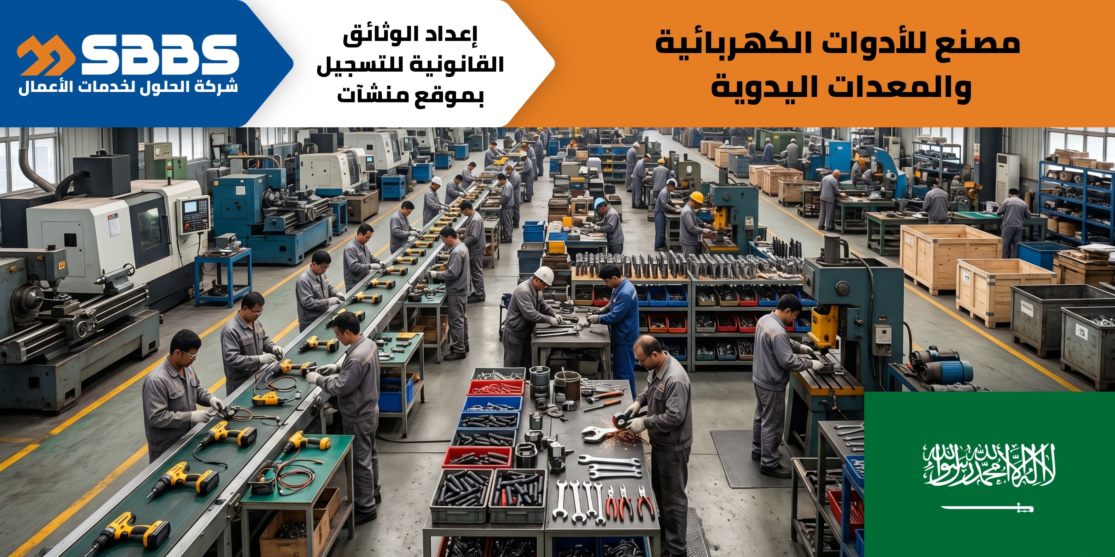 مصنع لإنتاج الأدوات الكهربائية والمعدات اليدوية.